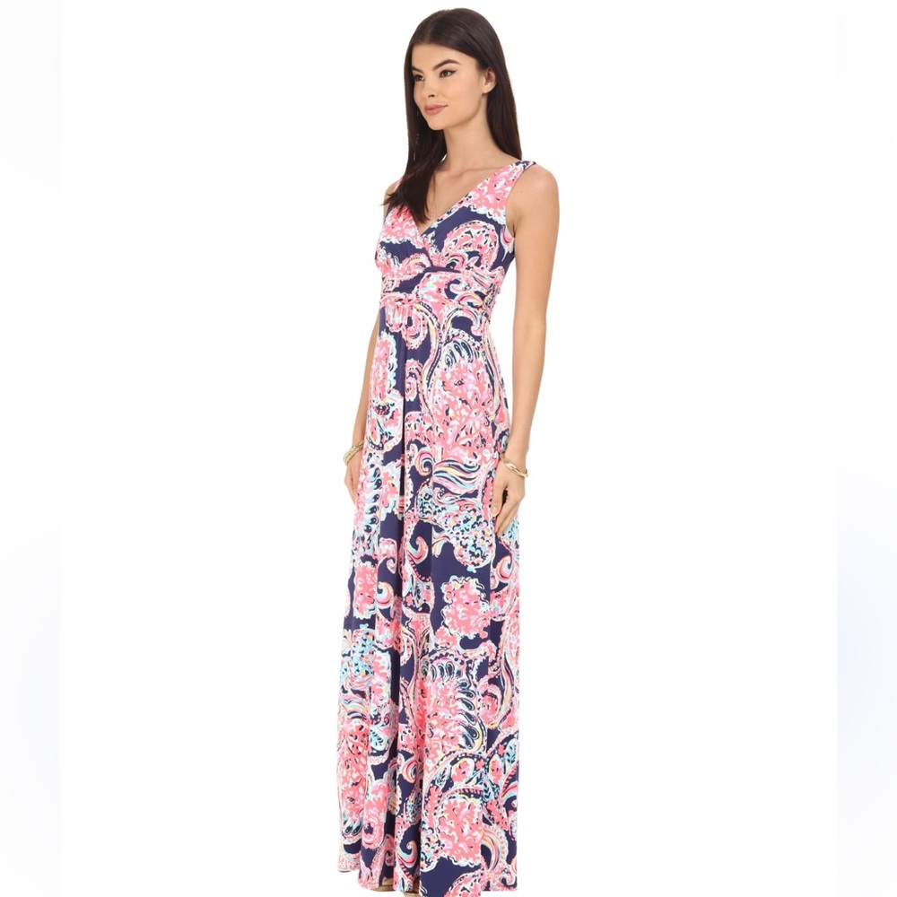 Lilly Pulitzer Sloane Maxi Dress in Paisley Halibut Print - Picture 2 of 10